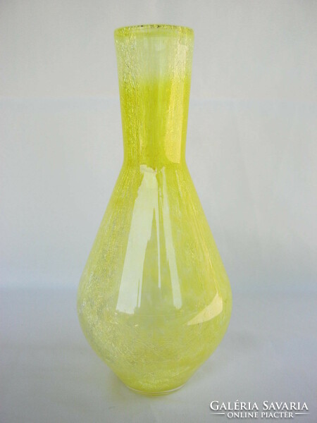 Retro ... Karcagi berekfürdő veil glass cracked glass vase large size 26 cm