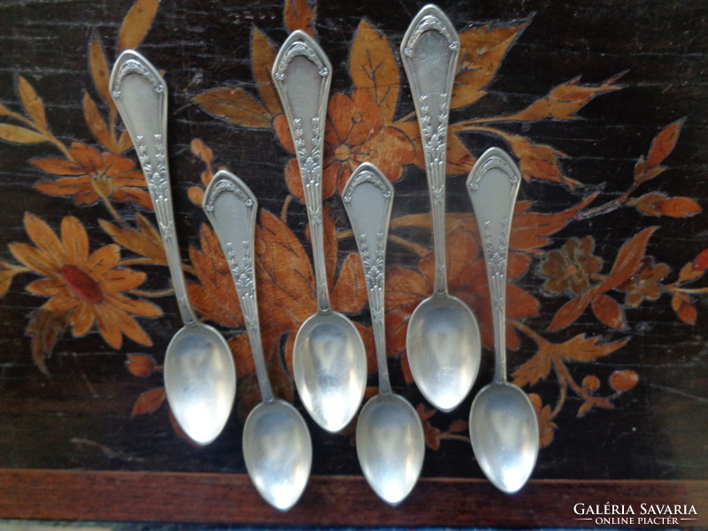 Antique silver spoon set