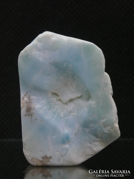 Natural, polished larimar mineral piece. 16.6 Grams for collection or jewelry base material.