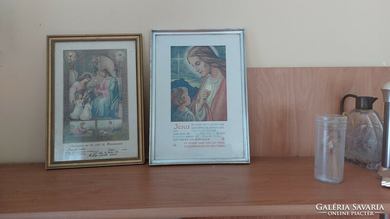 (K) certificates of religious images, 2 in one