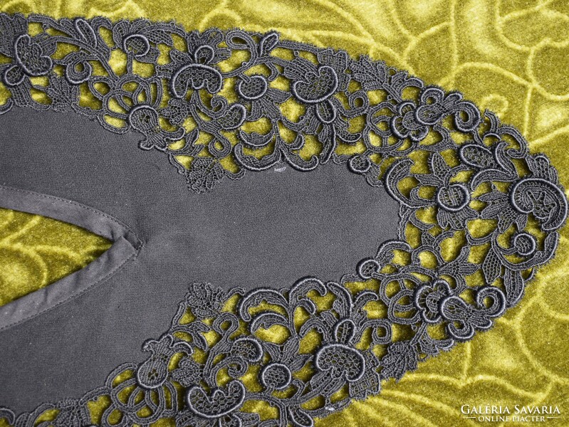 Antik csipke gallér ruha dísz 46 cm