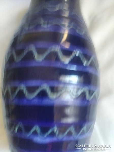 Kék kerámia váza  24 cm