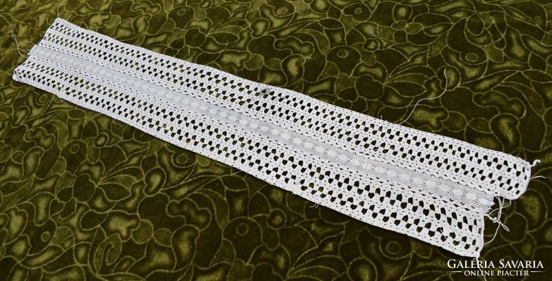 Crochet lace shelf decoration, drapery curtain tablecloth lace strip ribbon 65 x 11 cm