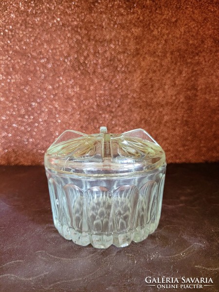 Retro glass sugar bowl