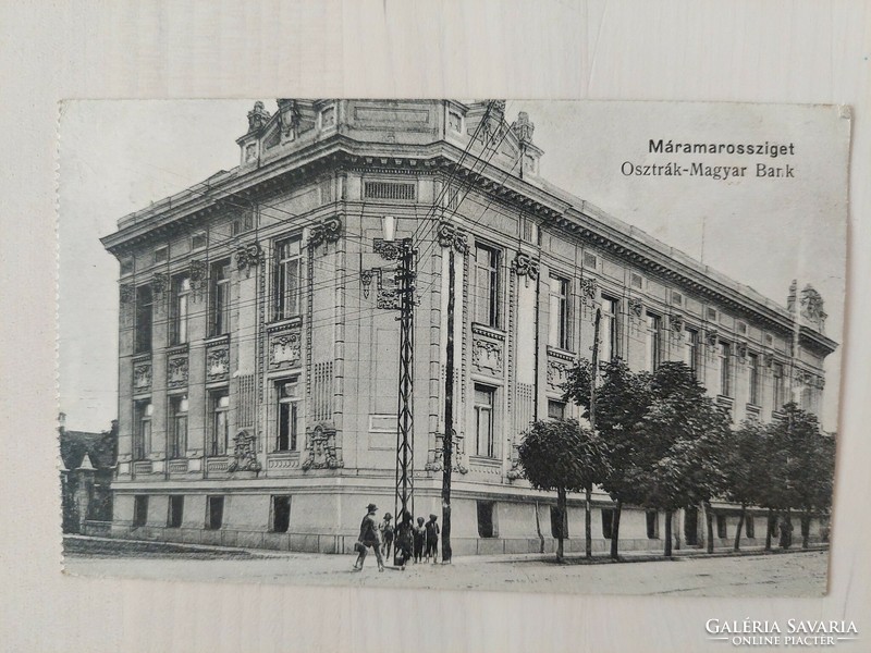 Máramarossziget, Erdély, Osztrák-magyar bank, 1915, régi képeslap
