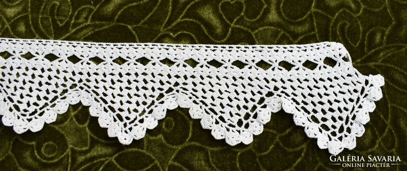 Crochet lace shelf decoration, drapery curtain tablecloth lace strip ribbon 107 x 8.5 cm