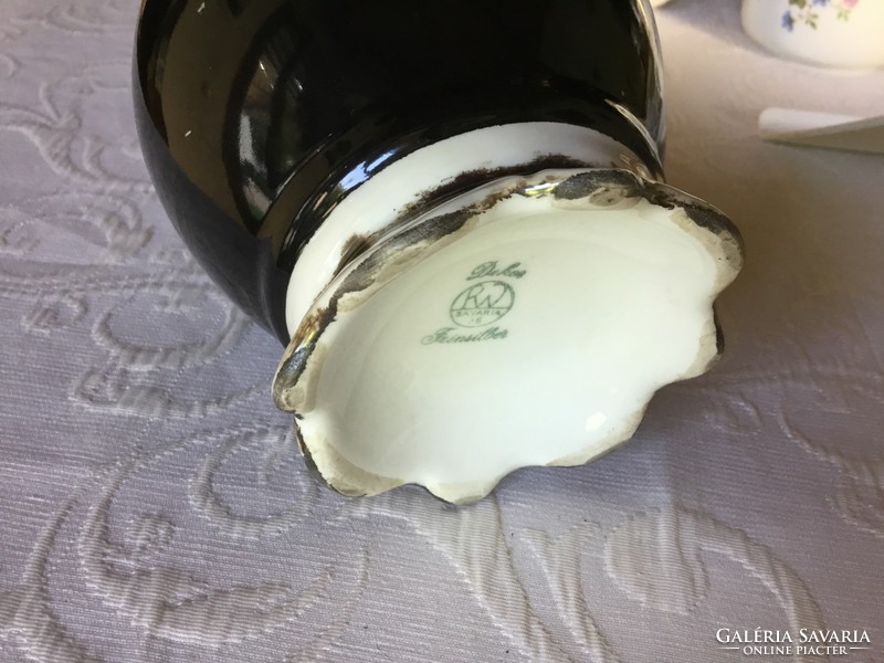 RW Feinsilber porcelán, 16 centis, öblös antik váza, 1950-es (17)