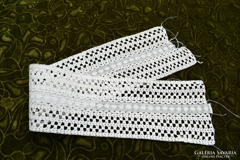 Crochet lace shelf decoration, drapery curtain tablecloth lace strip ribbon 65 x 11 cm