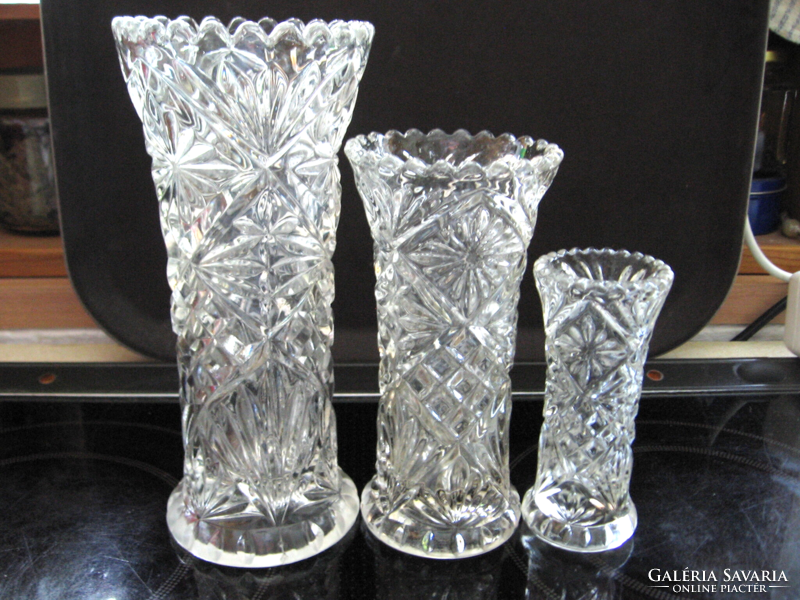 Antique art deco crystal vase series, collection