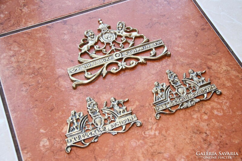 Copper decorations for furniture and wall clocks 3 pcs.