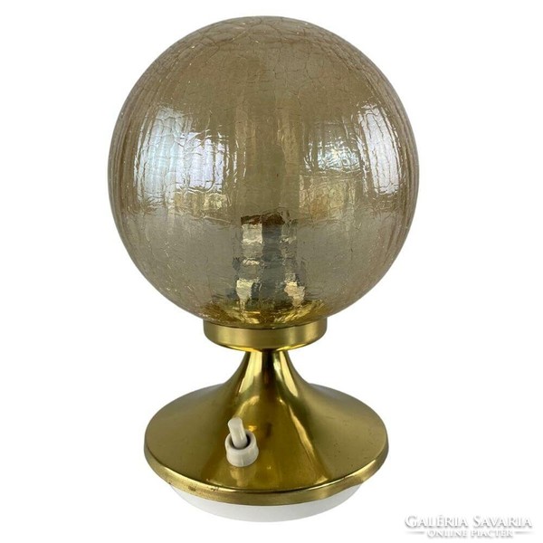 Vintage copper&glass table globe lamp 70 ths