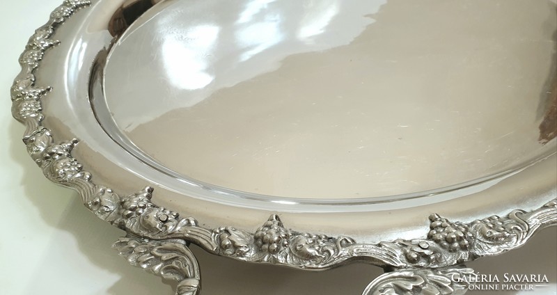 Silver-plated, impressively sized (55 cm) round tray