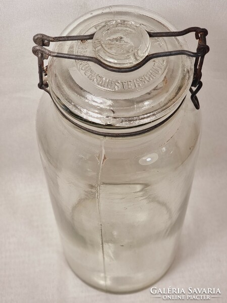 2 L buckle bottle/milk bottle with German inscription, second half of xx.Szd.