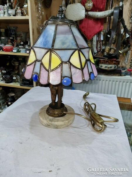 Old restored tiffany burr table lamp