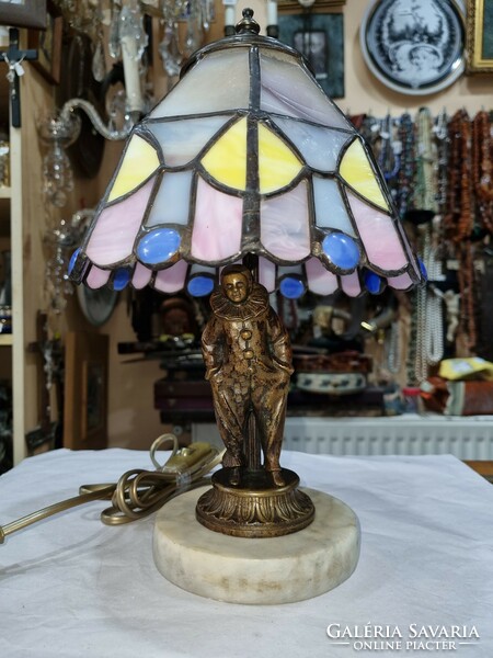 Régi Felújított Tiffany búrás asztali lámpa