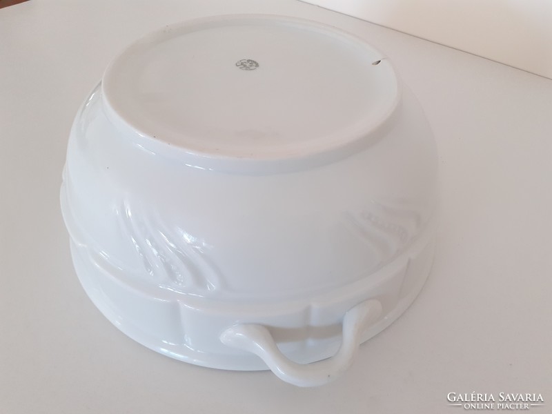 Régi H&C Chodau porcelán tál fehér népi falitál kínáló