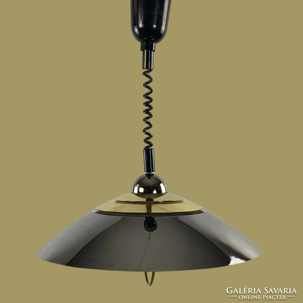 Massive Belgium spring chrome steel ceiling lamp 70 ths