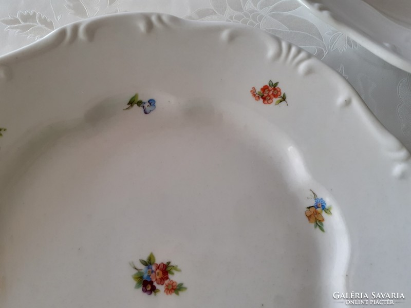 Old Zsolnay porcelain floral baroque plate 3 pcs