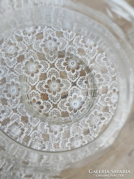 Gyönyörű fújt befőttes üveg uborkás nosztalgia Gyűjtői hagyaték   falusi paraszti dekoráció