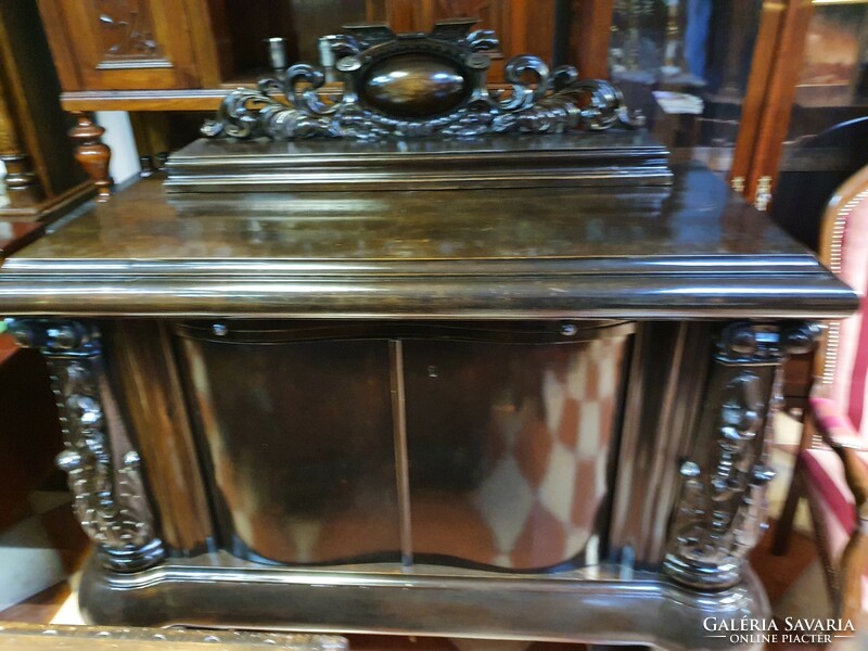 Richly carved antique sideboard chest of drawers