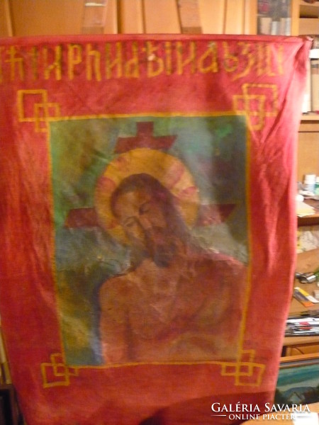 Double-sided church flags-paintings. A real rarity