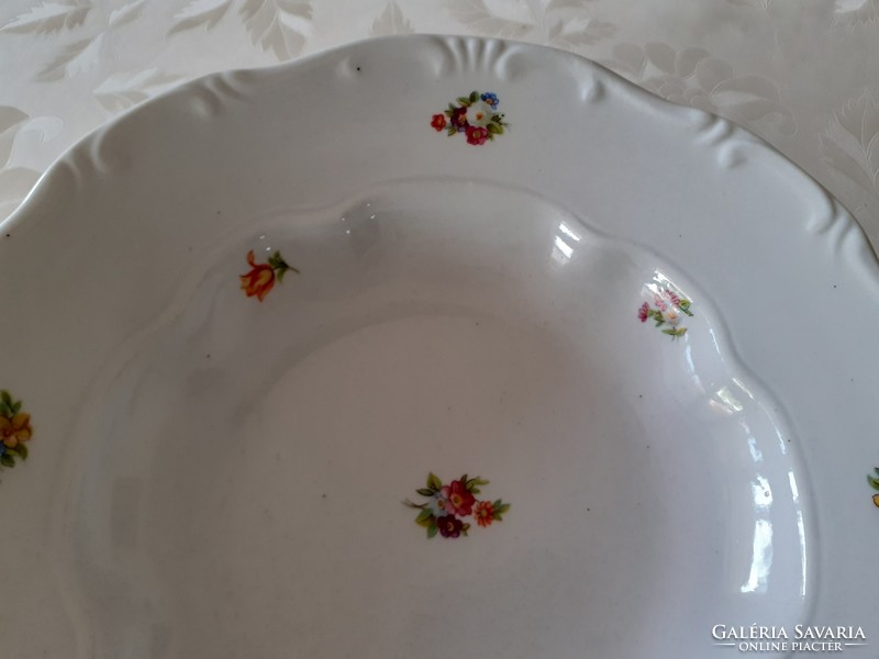 Régi Zsolnay porcelán virágos barokk tányér 3 db