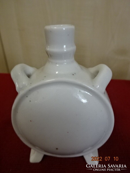 Zsolnay porcelain, antique, white water bottle, height 10 cm. He has! Jokai.