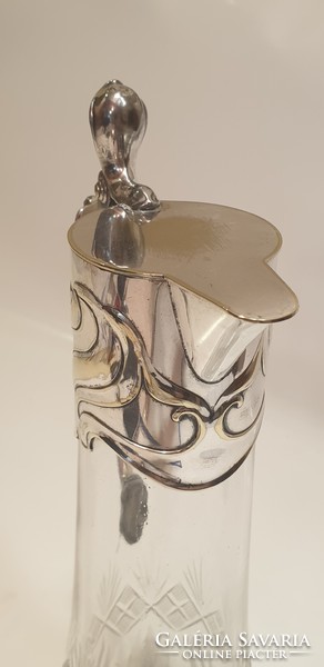 Art nouveau, Art Nouveau, silver-plated wmf decanter, jug, decanter, decanter (1880-1886)