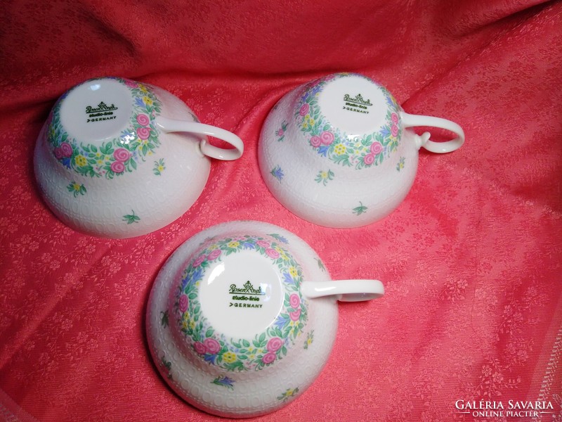 Replacement Rosenthal porcelain cups, 3 pieces