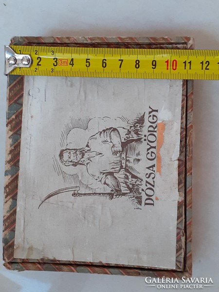 Old cigar box 1951 György Dozsa wooden cigar box Hungarian tobacco industry