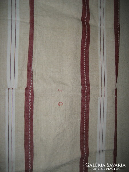 Monogrammed old linen sheet