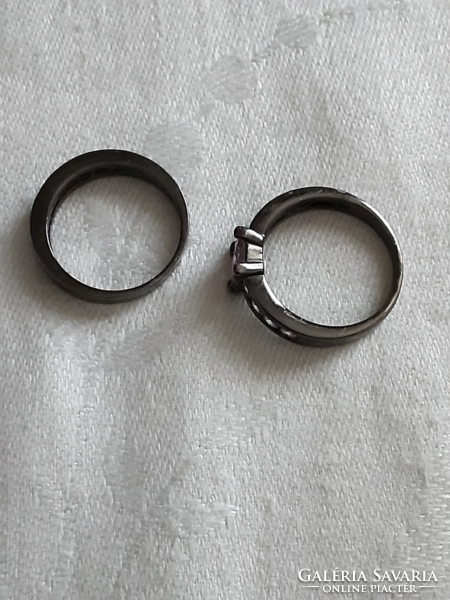 Különleges 'fekete' ezüst gyűrűpár!