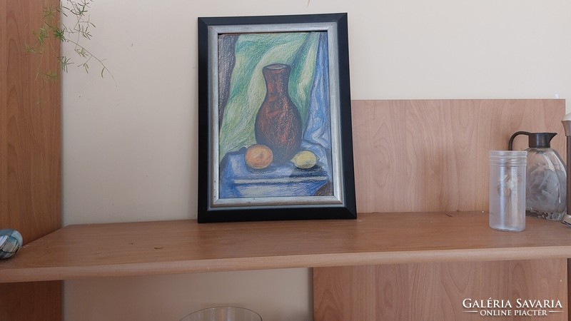 Still life painting 28x38 cm with frame