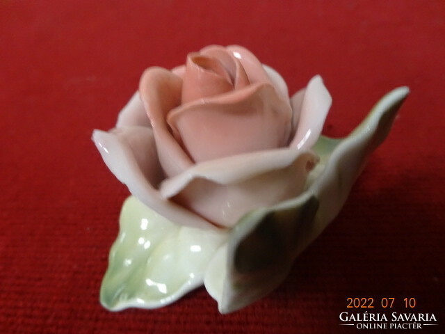 ENS német porcelán rózsa figura, hossza 7 cm. Vanneki! Jókai.
