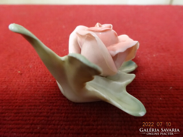 ENS német porcelán rózsa figura, hossza 5 cm. Vanneki! Jókai.
