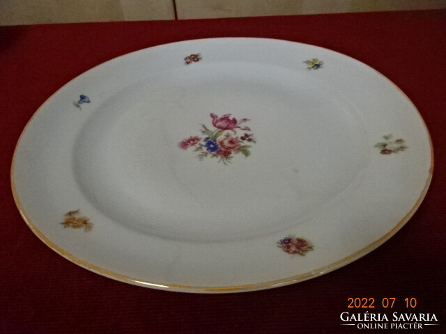 Zsolnay porcelain flat plate, antique, shield seal, yellow edge. He has! Jokai.