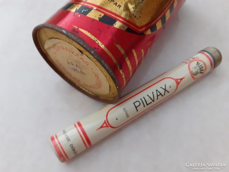 Old pilvax cigar 1969 metal box tin cigar box Hungarian tobacco industry 2 pcs