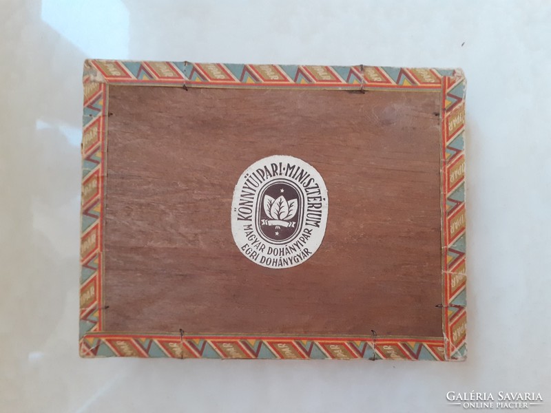 Old cigar box 1951 György Dozsa wooden cigar box Hungarian tobacco industry