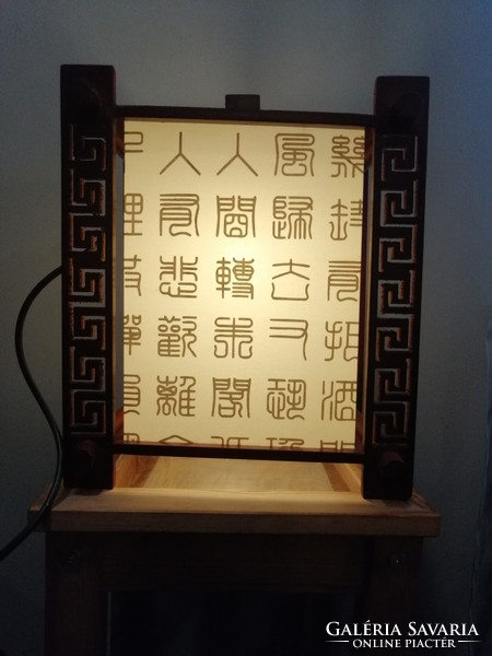 Oriental wood+papyrus chandelier carved, the papyrus gilded. Negotiable!