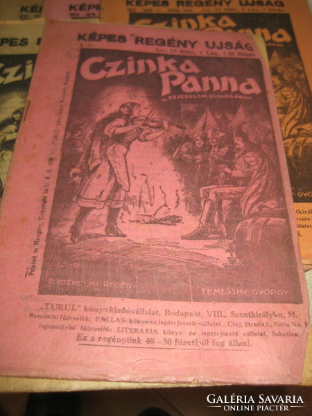 CINKA  PANNA    Képes regény újság   1927      15 db.