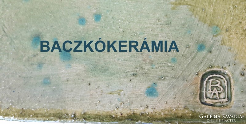 VIRÁGKASPÓ KAPOR DEKORRAL- Baczkókerámia