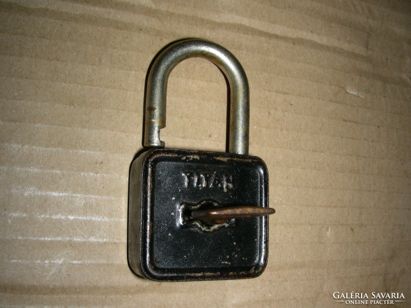 Old titanium padlock