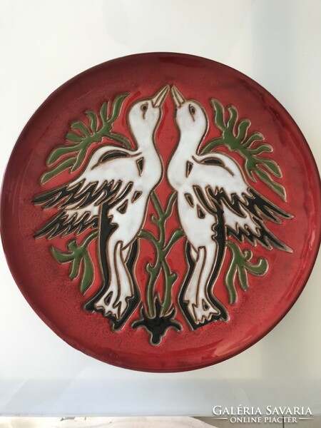 Olasz iparművészeti kerámia falitál a 60-as évekből, Torviscosa Ceramica
