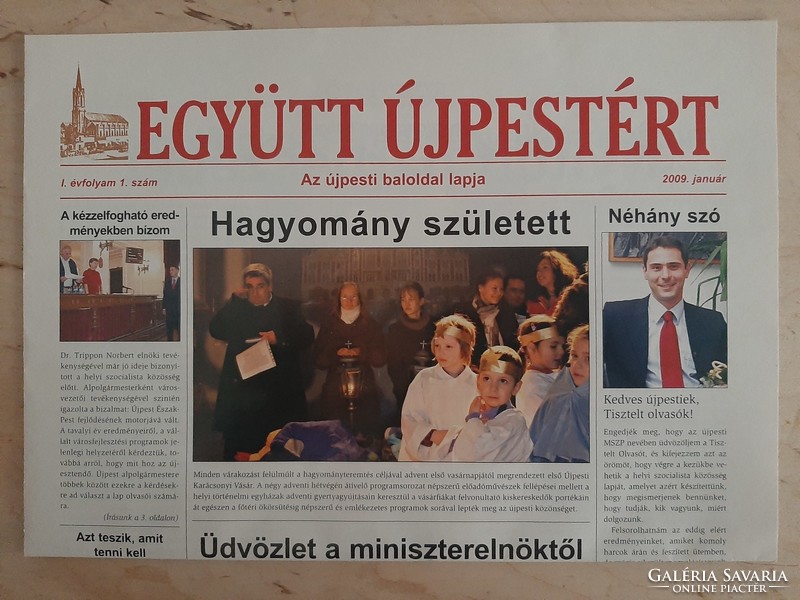 Újpest left-wing paper i. Year 1. Issue January 2009