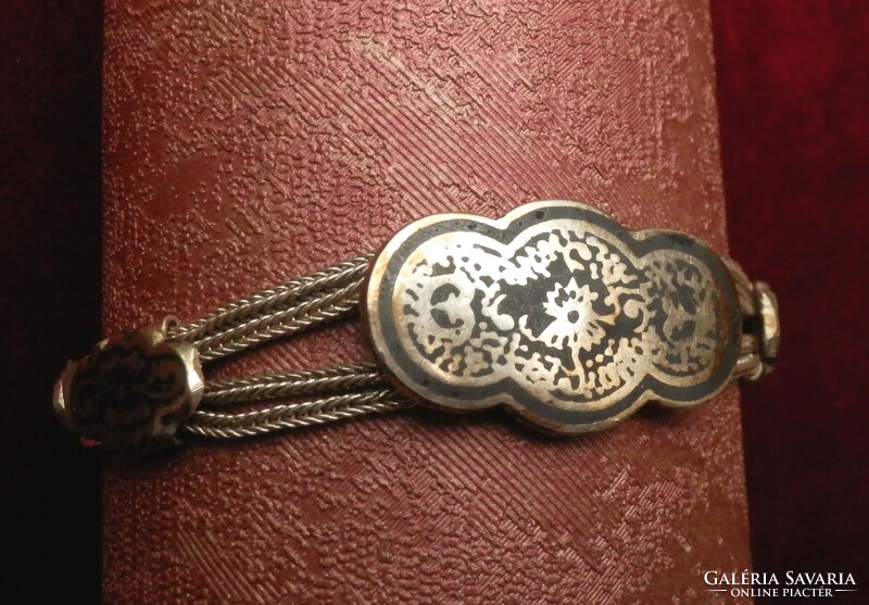 Bracelet with silver niello decoration