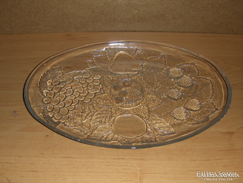 Retro oval fruit pattern serving bowl centerpiece (afp)