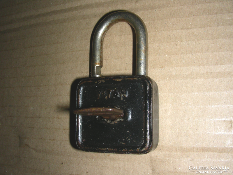 Old titanium padlock