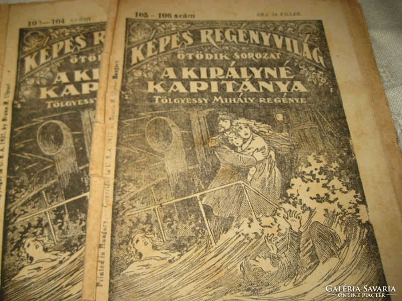 Képes Regényvilág   / V. sor . /  A királyné kapitánya   1927 .   6 db.