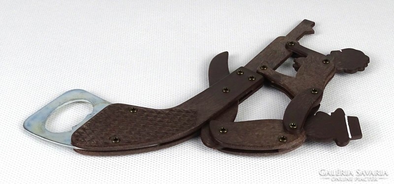 1J318 Régi pikáns pisztoly alakú sörnyitó (is) 16.5 cm
