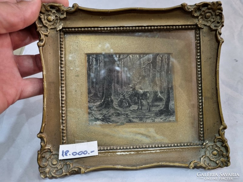 Silk picture in a frame